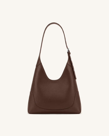 Willow Weiche Hobo-Schultertasche - Dunkelbraun