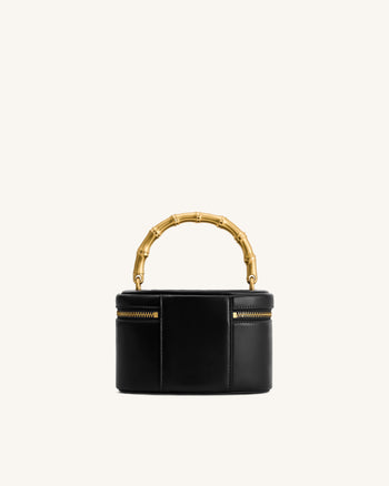 Natalie Handtasche mit geometrischem Metallanhänger - Schwarz