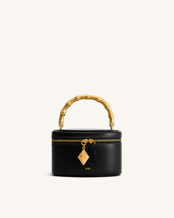 Natalie Handtasche mit geometrischem Metallanhänger - Schwarz