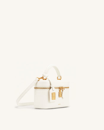 Cleo Henkeltasche in Kastenform - Off-White