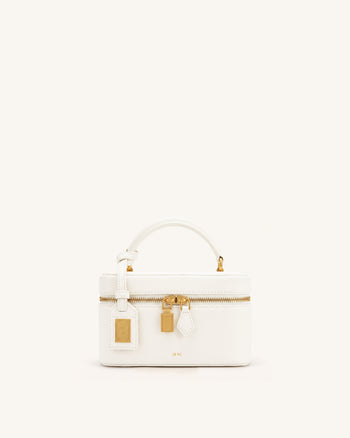 Cleo Henkeltasche in Kastenform - Off-White