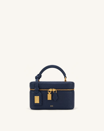 Cleo Henkeltasche in Kastenform - Marineblau