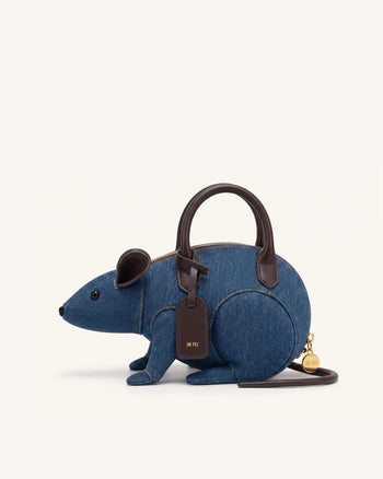 Mia Mouse-Henkeltasche - Blaues Denim