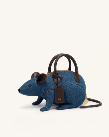 Mia Mouse-Henkeltasche - Blaues Denim