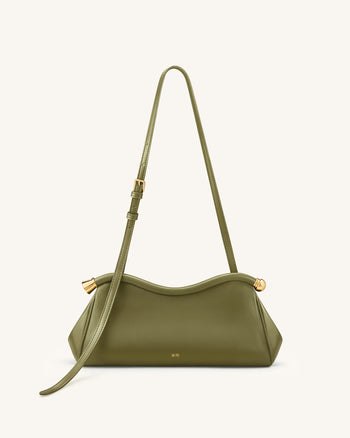 Naomi Geschwungene Schultertasche - Olivgrün