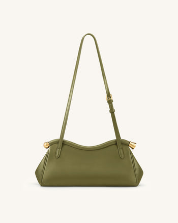 Naomi Geschwungene Schultertasche - Olivgrün