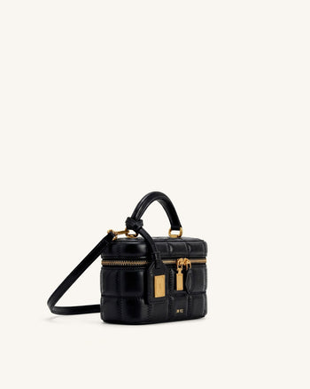 Cleo Boxförmige Henkeltasche - Schwarz
