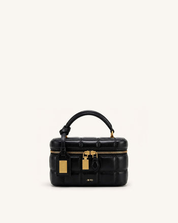 Cleo Boxförmige Henkeltasche - Schwarz