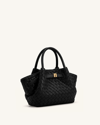 Hana Gewebte Mini-Tote-Bag - Schwarz