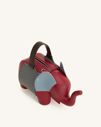 Claire Elefantenförmige Handtasche - Rot/Dunkelgrau