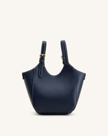 Ines Tote Bag mit Vorhängeschloss – Marineblau
