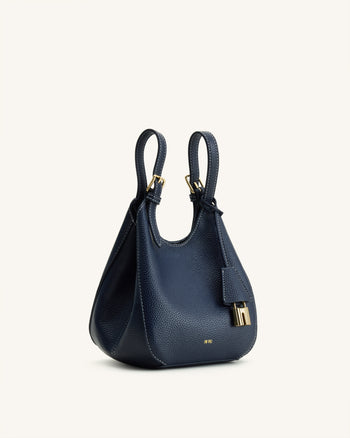 Ines Tote Bag mit Vorhängeschloss – Marineblau