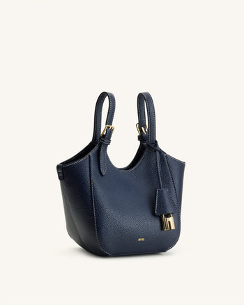 Ines Tote Bag mit Vorhängeschloss – Marineblau