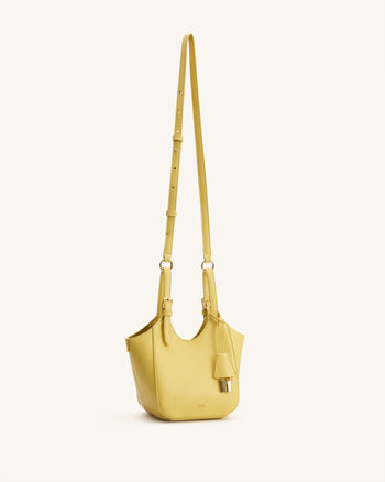 Ines Tote Bag mit Vorhängeschloss – Gelb