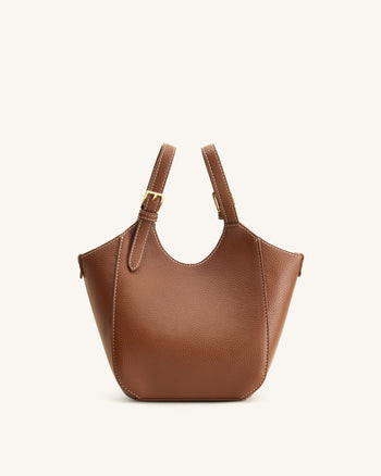 Ines Tote Bag mit Vorhängeschloss – Schokoladenbraun