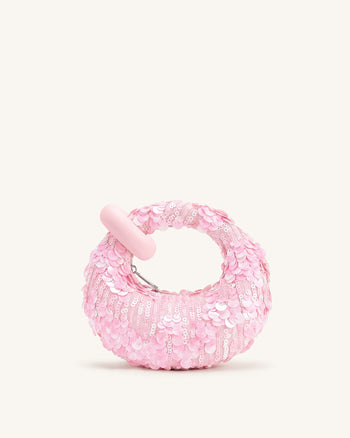Abacus Mini-Henkeltasche mit Pailletten - Pink
