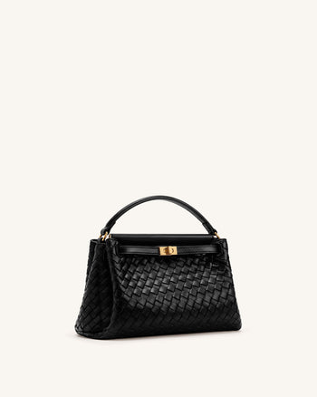 Carmen Gewebte Henkeltasche - Anthrazit