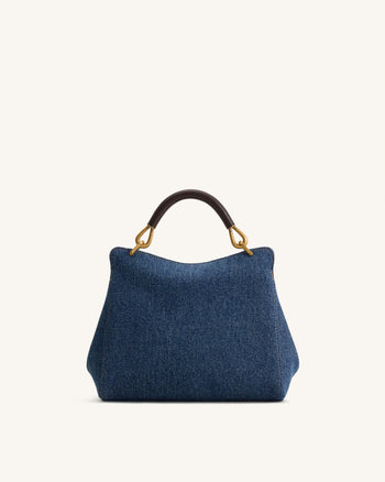 Lucia Klassische Handtasche - Blauer Denim
