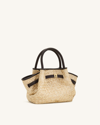 Hana Mini-Tote-Bag aus Strohimitat - Braun