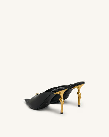 Noemi Spitze Mule-Heels - Schwarz