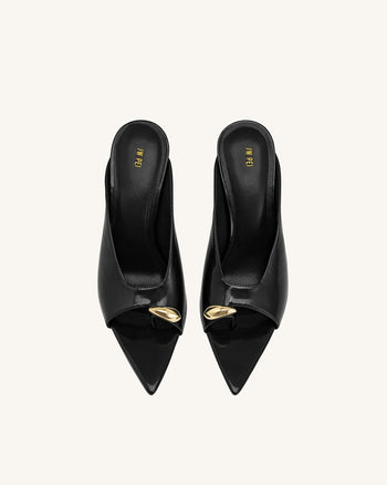 Noemi Spitze Mule-Heels - Schwarz