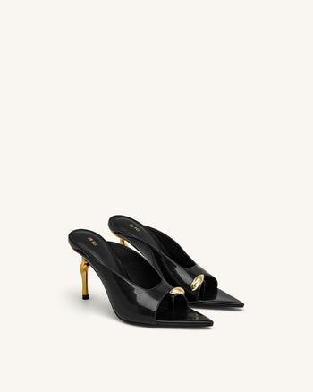 Noemi Spitze Mule-Heels - Schwarz