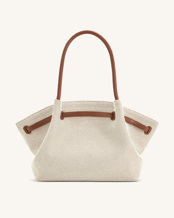 Hana Große Tote Bag - Brauner Canvas