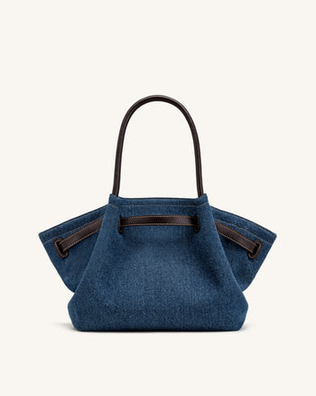 Hana Mittlere Jeans-Tragetasche - Blauer Denim