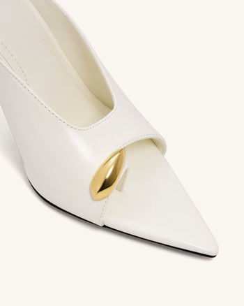 Noemi Spitze Mule-Heels - Weiß
