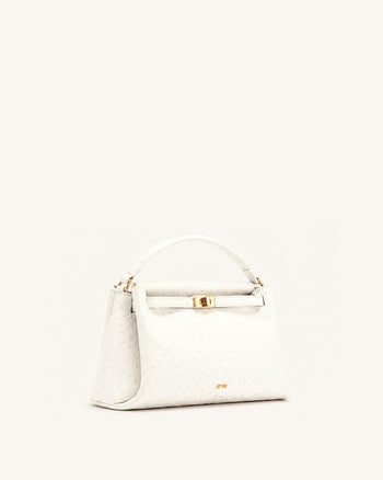 Carmen Henkeltasche - Milchweiß