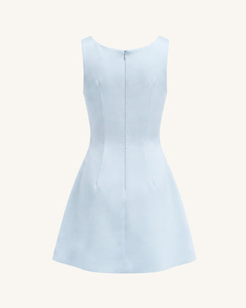 Lily Ärmelloses A-Linien-Minikleid mit Blumenprint - Hellblau
