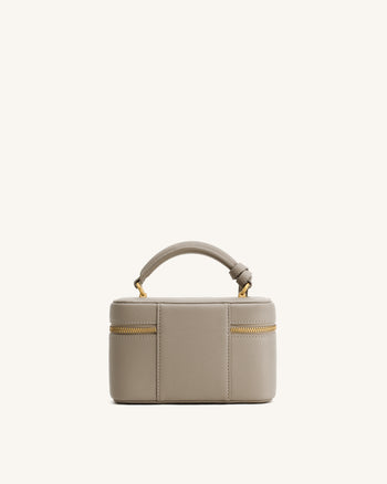 Cleo Box Shape Top Handle Tasche - Taupe