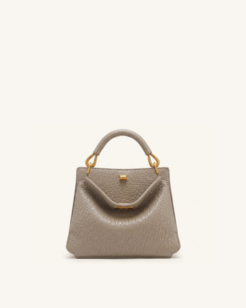 Lucia Henkeltasche in Elefanten-Optik - Steingrau