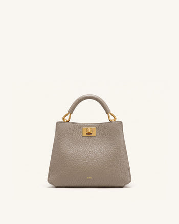 Lucia Henkeltasche in Elefanten-Optik - Steingrau