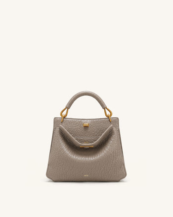Lucia Henkeltasche in Elefanten-Optik - Steingrau