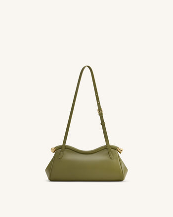 Naomi Geschwungene Schultertasche - Olivgrün