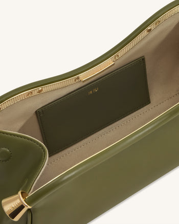 Naomi Geschwungene Schultertasche - Olivgrün