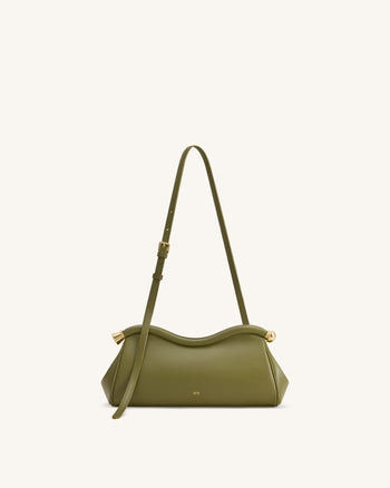 Naomi Geschwungene Schultertasche - Olivgrün