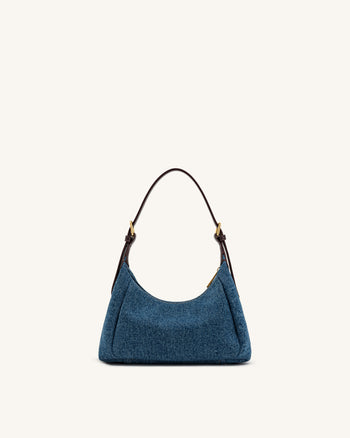 Velora Denim-Schultertasche - Blaues Denim