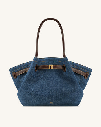 Hana Große Tote Bag - Dunkelblauer Denim