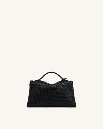 Celeste Gewebte Envelope-Tasche - Schwarz