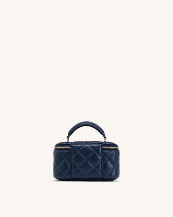 Vivienne Gesteppte Vanity-Henkeltasche - Marineblau