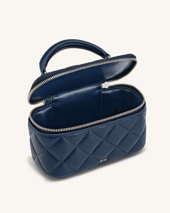 Vivienne Gesteppte Vanity-Henkeltasche - Marineblau