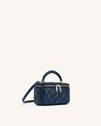 Vivienne Gesteppte Vanity-Henkeltasche - Marineblau