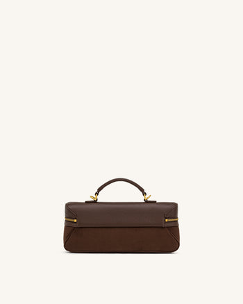 Cleo Vanity Bag aus Wildlederimitat - Dunkelbraun