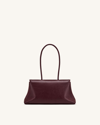 Selene Tasche mit Überschlag und Schloss - Burgunderrot