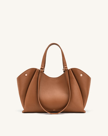 Virelia Tote Bag mit Doppelgriff - Cognac