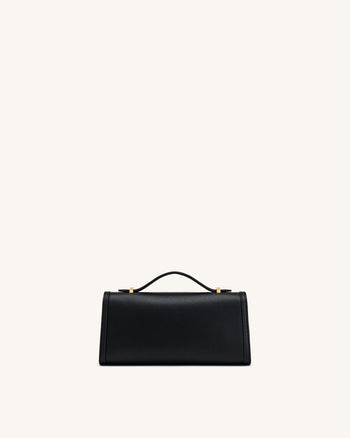 Delphine Saffiano-Henkeltasche - Schwarz