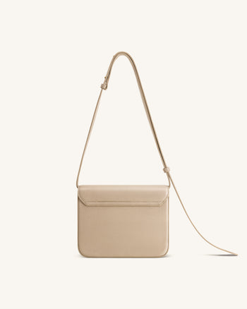 Evania Lock Gekörnte Schultertasche - Khaki