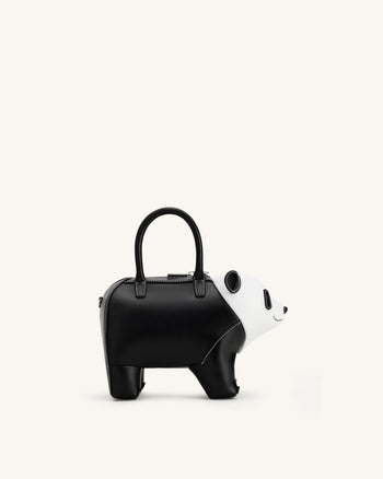 Adeline Panda-Handtasche - Schwarz